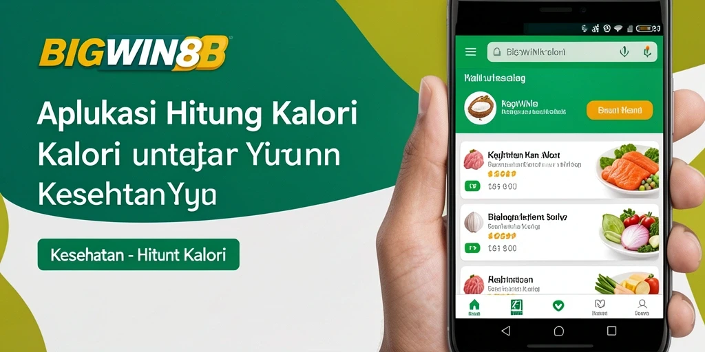 Antarmuka aplikasi BIGWIN88 menampilkan penghitungan kalori yang sederhana dan informatif.