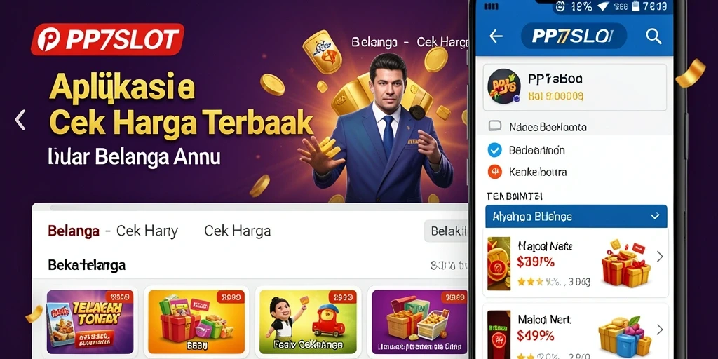 Antarmuka aplikasi PP7SLOT yang menampilkan fitur Cek Harga.