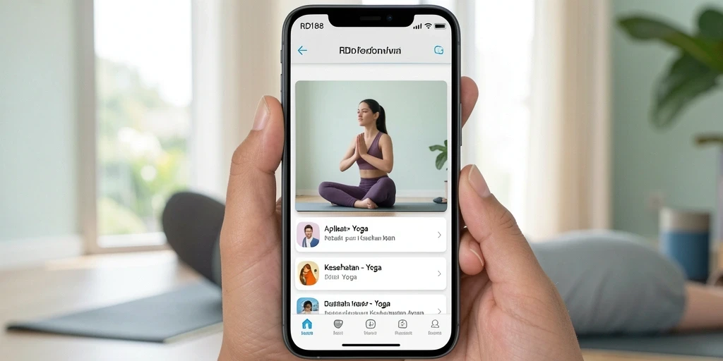 Tampilan antarmuka RDI88 menampilkan fitur Yoga dan panduan yang jelas.