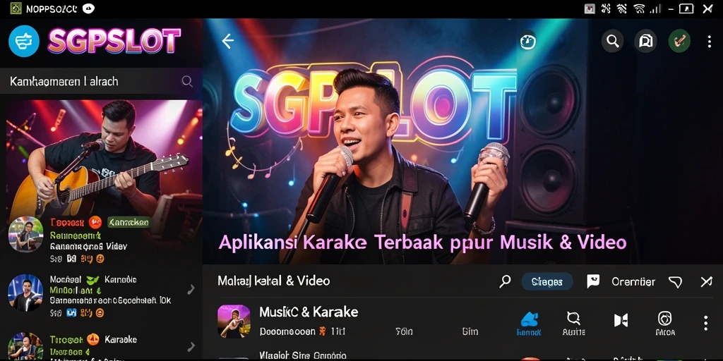 Antarmuka pengguna SGPSLOT yang menarik untuk pengalaman karaoke.
